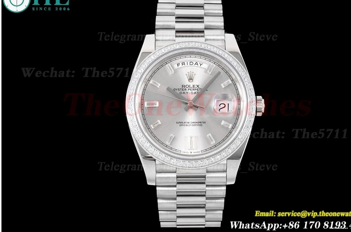 228349 DayDate SS GSF Dia SS Version) Heavy 40mm (Tungsten Silver A3255 Pres 0323